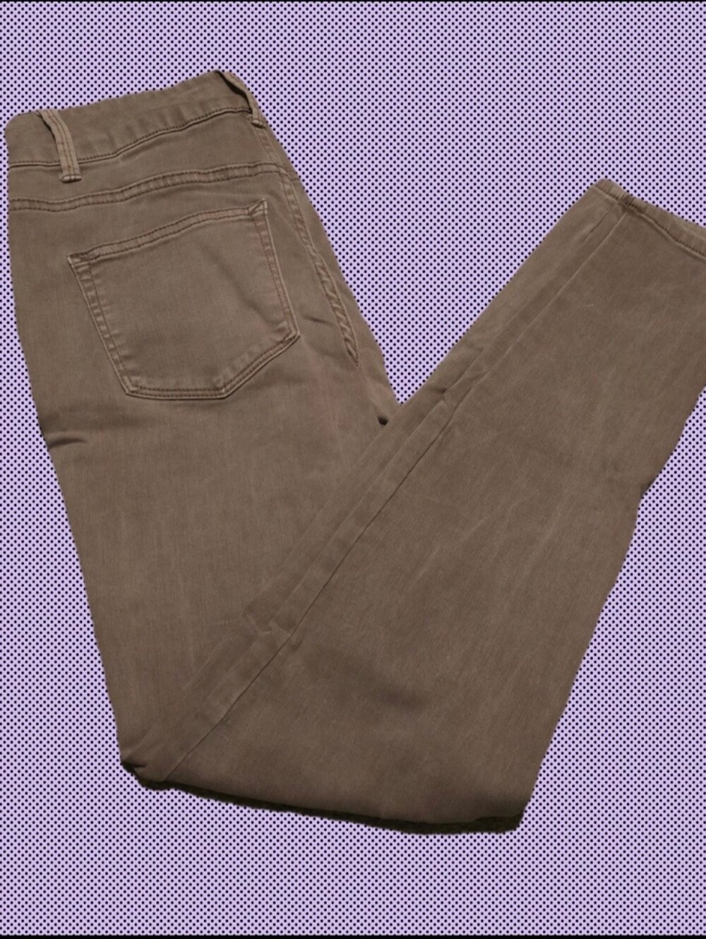 Small High Waisted Skinny Pants in Mauve/Dusty Pink